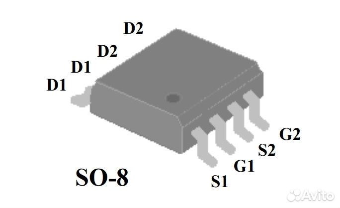Микросхема AP4232BGM N-Channel mosfet 30V 7.6A SO8
