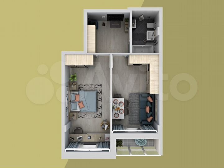 1-к. квартира, 46,4 м², 4/22 эт.