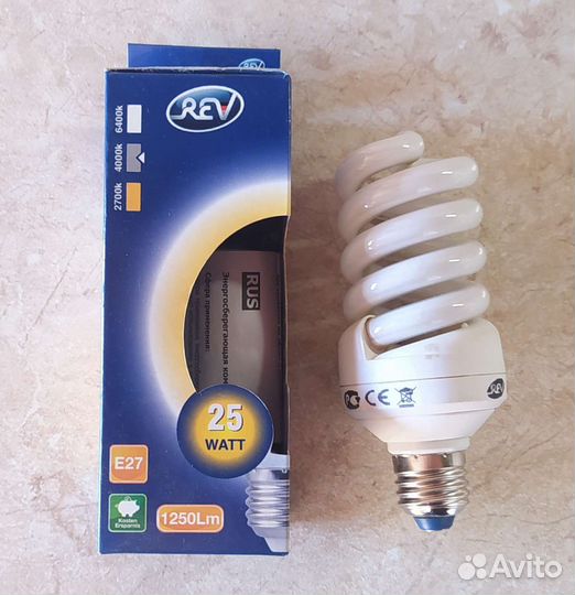 Лампа энергосберегающая Е27, Е14