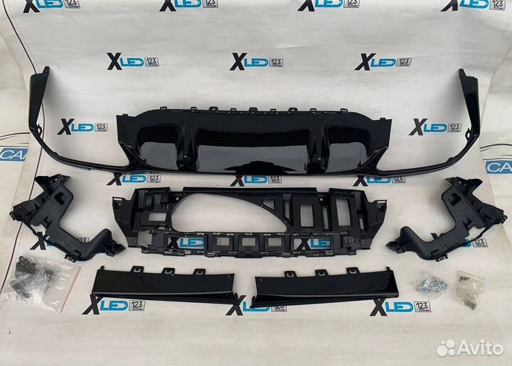 Диффузор заднего бампера Mercedes w213 рестайл