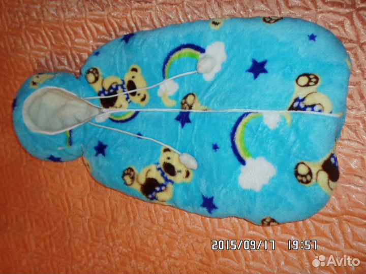 Конверт из овечьей шерсти на молнии