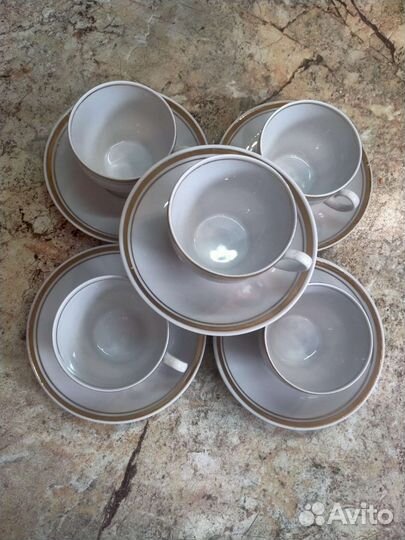 Кофейные чашки.Красный Фарфорист.Фарфор