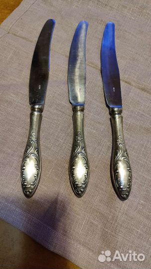 Мельхиоровые ложки, ножи