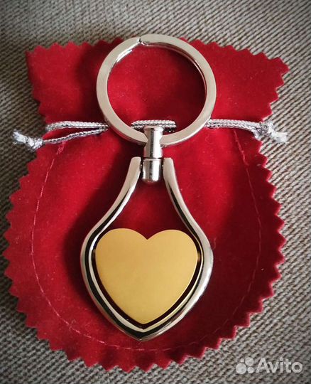 Брелок для ключей Сердечко из стали
