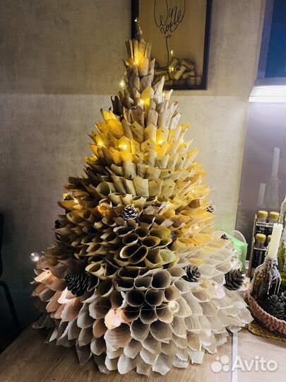 Дизайнерская новогодняя елка ручной работы