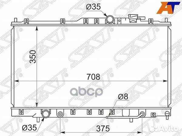 Радиатор chrysler sebring/dodge stratus/mitsubishi