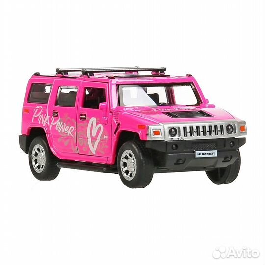 Машина Hummer H2 Спорт 12 см розовая металл инерция Технопарк HUM2-12SRT-PK
