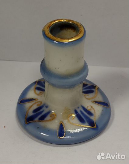 Подсвечник для церковной свечи гжель