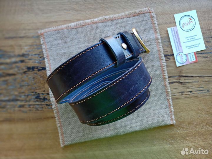 Кожаный ремень ручной работы