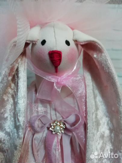 Зайка Тильда с бархатными ушками