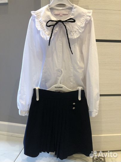 Школьная блузка и юбка 140