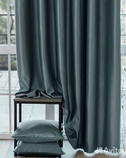 Комплект Шторы и Тюль Адора Базальтовый+Мона