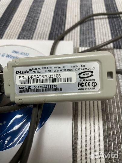 Адаптер беспроводной D-Link DWL-G122