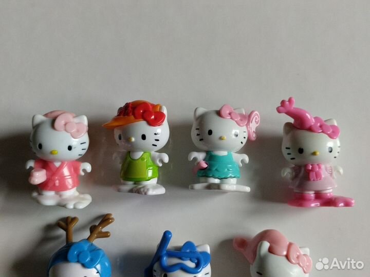 Hello kitty 7 штук фигурки коллекционные