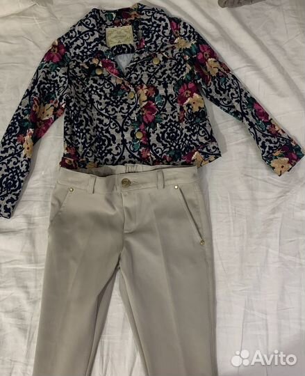 Костюм пиджак штаны лонгслив детские 5 лет 110