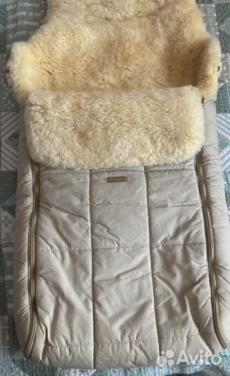 Зимний конверт в коляску на овчине