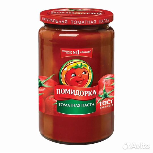 Томатная паста Помидорка 480г Пищевик