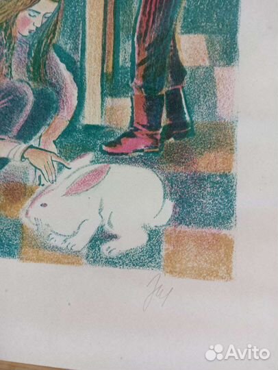 Юннаты Эскараева Л.К. выставочная литография СССР