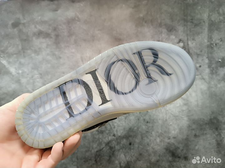 Кроссовки кеды Nike air Jordan Dior grey