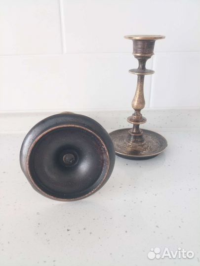 Старинные бронзовые подсвечники