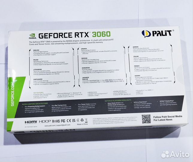 Видеокарты Palit GeForce RTX 3060 8/12Gb