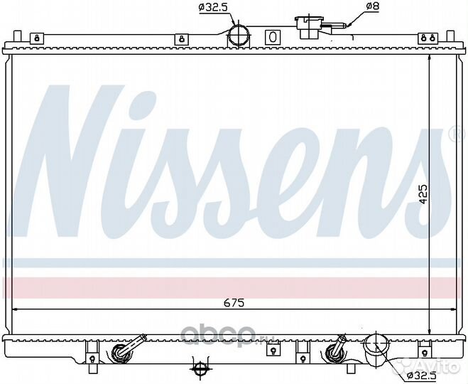 Радиатор системы охлаждения Honda Shuttle 2.2/2.3