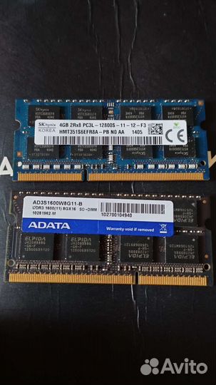Оперативная память для ноутбука DDR3 L DDR4 DDR2