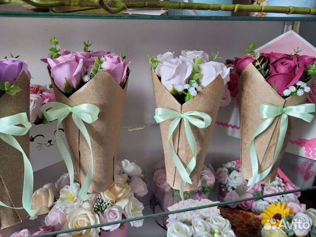 Мыльные цветы, розы, букеты из мыла, подарок