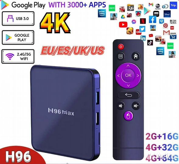 Xiaomi Mi BOX S 2Gen Фильмотека+1000каналов TV