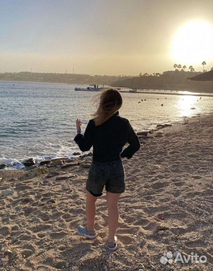 Джинсовые шорты бермуды женские, 44-46 размер