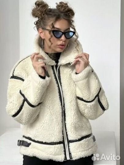 Дубленка тедди оверсайз демисезонная ррL