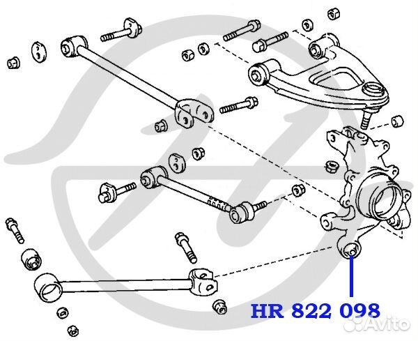 Сайлентблок цапфы задней подвески, передний