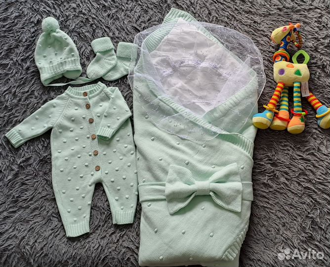 Конверт на выписку вязаный