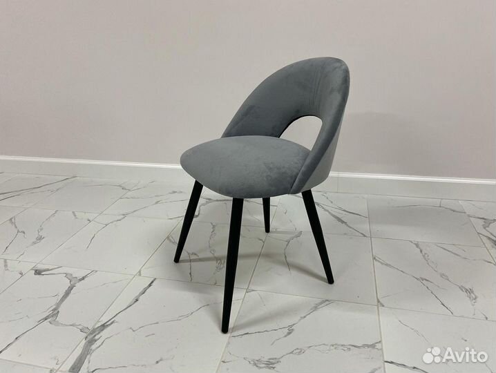 Стул Комо, серый велюр