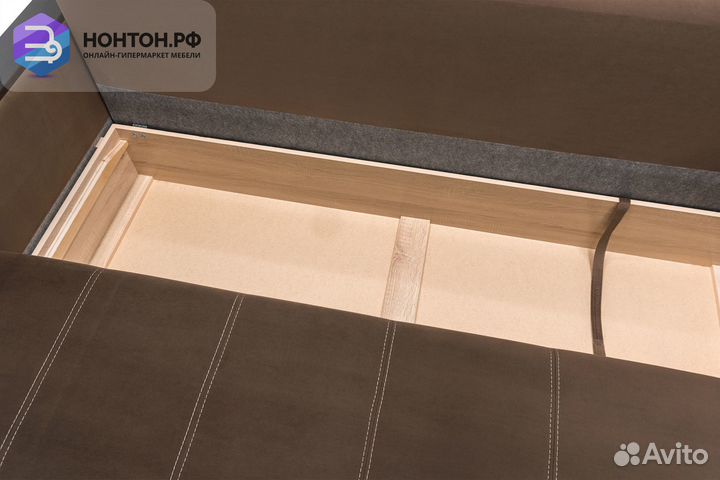 Диван еврокнижка Денвер коричневый