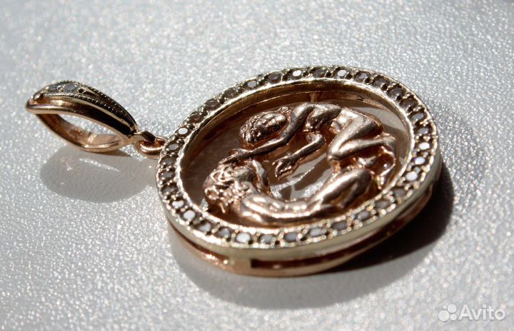 Золотой кулон знак зодиака 