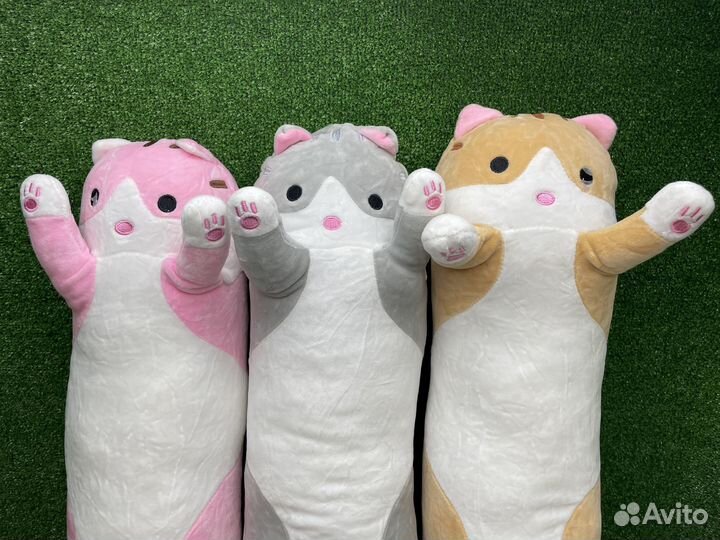 Мягкая игрушка валик подушка кошка