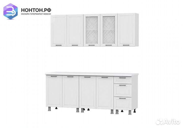 Кухня Фрея 2.0 м белый / бланж