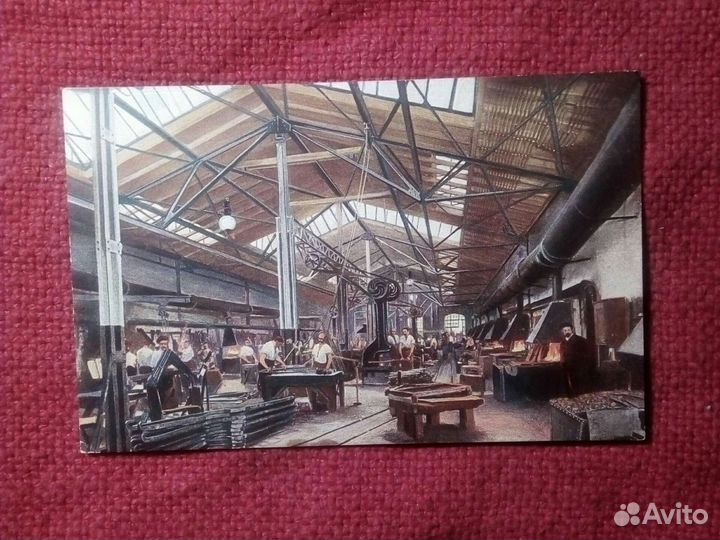 Открытка / завод, наковальни/ Германия до 1917 г