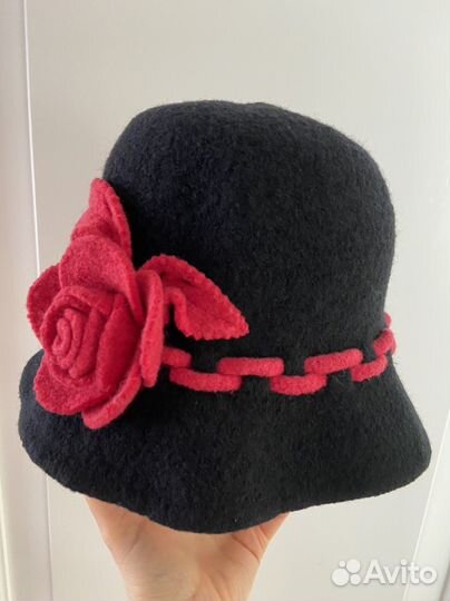 Шляпка из натуральной шерсти (весна, осень)