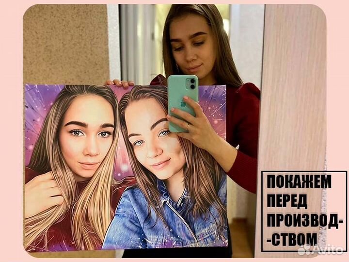 Портрет по фото на холсте в Краснодаре быстро