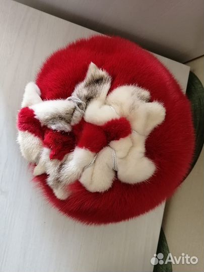 Норковый мягкий берет