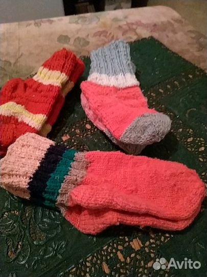 Носки Вязаные Шерстяные хб