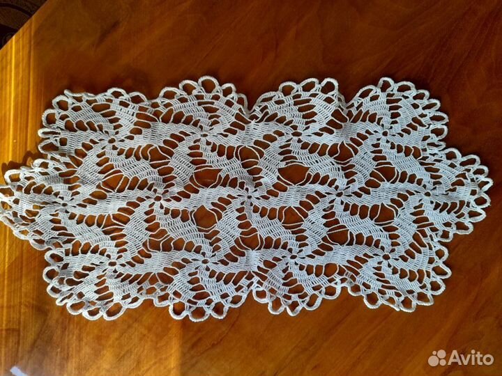 Вязаные крючком салфетки СССР разные - 6 шт