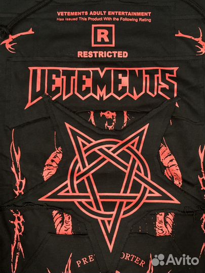 В наличии Vetements hardcore patch red худи