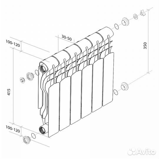 Радиатор биметалл Royal Thermo Revolution Bimetall