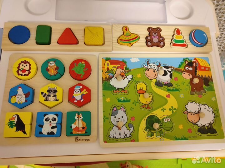 Деревянные развивающие игрушки для малышей