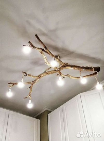 Интерьерные светильники из натурального дерева