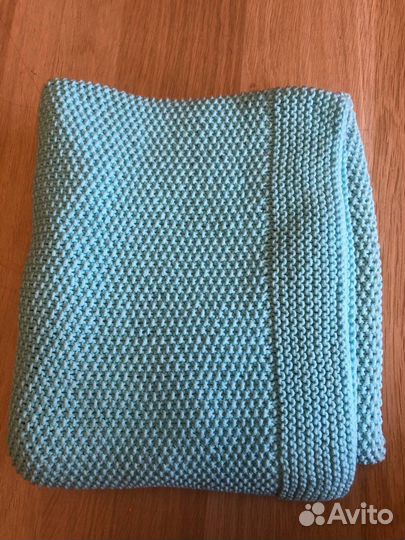 Плед детский вязаный ручная работа 85*90