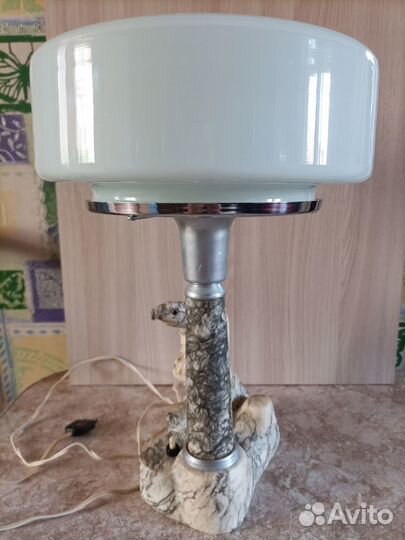 Настольная лампа с орлом, мрамор, СССР